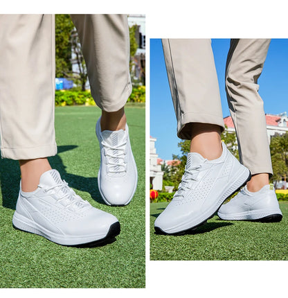Golf Sports Shoes Men Waterproof high-Quality Leather Golf Competition Sports Shoes Formal Shoes Golf Course Men Training Shoes