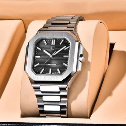 Reloj cuadrado de cuarzo para hombre PAGANI DESIGN New V2, marca de lujo premium, deportivo, resistente al agua, de zafiro y acero inoxidable