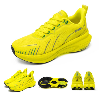 Zapatillas de running ONEMIX White Road para hombre con amortiguación de aire, deportivas de exterior, zapatillas de entrenamiento masculinas de verano para jogging, calzado para mujer