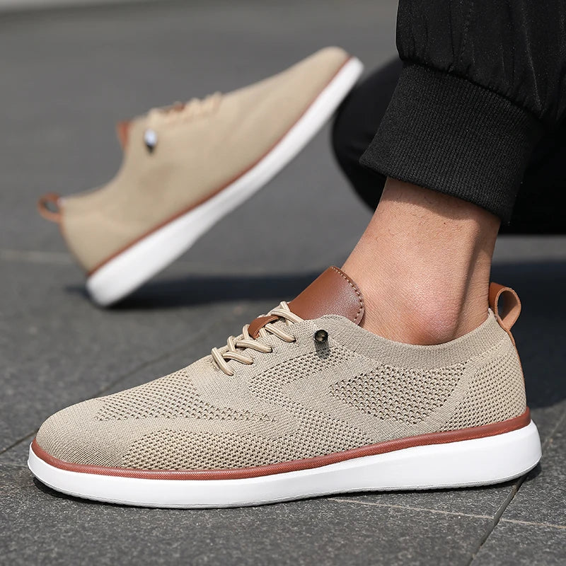 Mocasines deportivos de malla para hombre, calzado antideslizante de corte bajo, zapatos casuales deportivos, superventas, zapatos de diseño 2025