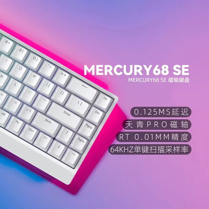 IROK Carotmas Mercury68 Teclado Mecânico com Switches Magnéticos 8K 68 Teclas RT0.004mm Baixa Latência Teclado Gaming com Fio Personalizado para PC Presentes