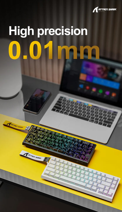 ATTACK SHARK X68HE X68Pro He Magnetic Mechanical Keyboard for Pro Gaming 0.01mm Rapid Trigg 8000Hz SOCD/Rs 0.125ms 128K Rate