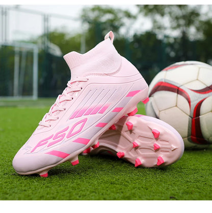 New Men's Football Boots Non-Slip Boys Grass Cleats High-Quality Match Soccer Shoes Hot-Selling Sneakers Outdoor High-Top Light