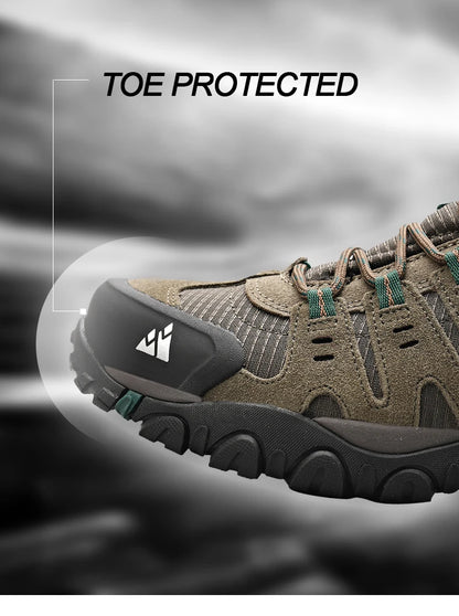 Męskie buty trekkingowe HIKEUP z zamszowej skóry – odporne na zużycie buty outdoorowe do trekkingu, chodzenia, polowania i zastosowań taktycznych