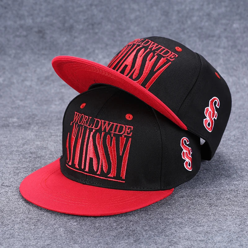 Men's Letter Embroidery Tide All-Match Flat Brim Baseball Cap Ladies Summer Hip-Hop Hat Outdoor Shade Adjustable Peaked Cap