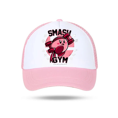 Kirby Summer Baseball Polyester Hats Universal Casual Cap Truck Driver Cartoon Peripheral Items Adult Adjustable Children Action