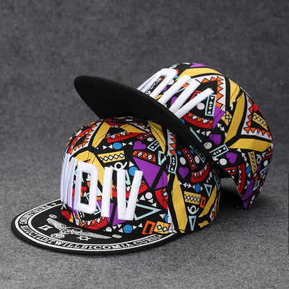 Men's Letter Embroidery Tide All-Match Flat Brim Baseball Cap Ladies Summer Hip-Hop Hat Outdoor Shade Adjustable Peaked Cap
