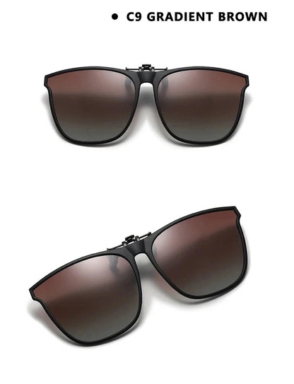 Polarized Rimless Men Clip On Sunglasse Glasses Narrow Clip-on Lenses Women Anti-glare Sunglasses UV400 Goggles New In