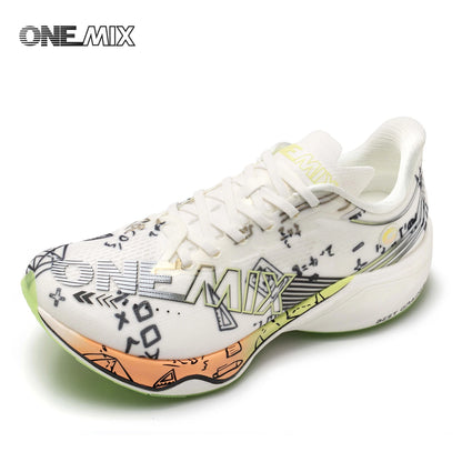 ONEMIX-Nylon Carbon Board Marathon Running Racing Shoes, Professional Stable Support, Shock-relief, Ultra-light Rebound Sneaker