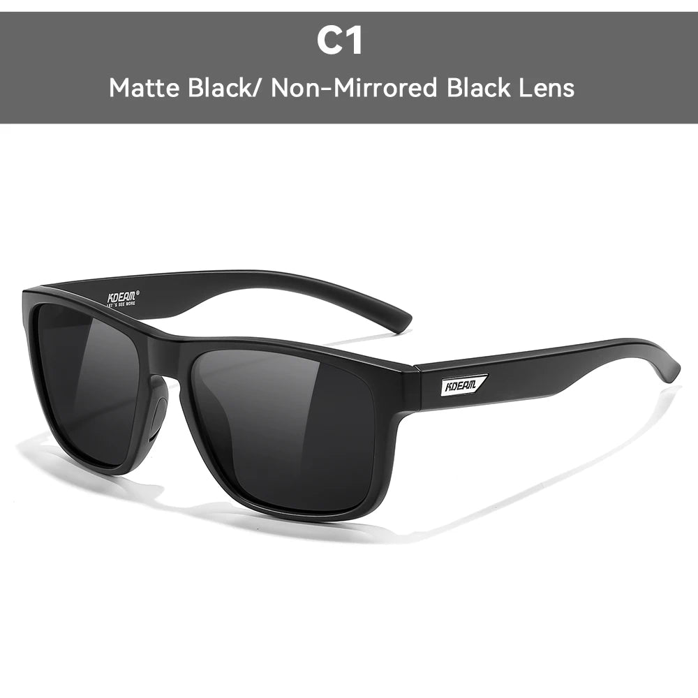 KDEAM XXL Size Men's Polarized Sunglasses Outdoor Sports Goggles Overall Width 155mm Extra Large Sunglass