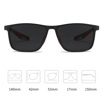 Men Women's Sports Sunglasses Square TR90 Frame Sun Glasses Eyewear Vintage Flexible Riding Goggle Shades Eyeglasses UV400