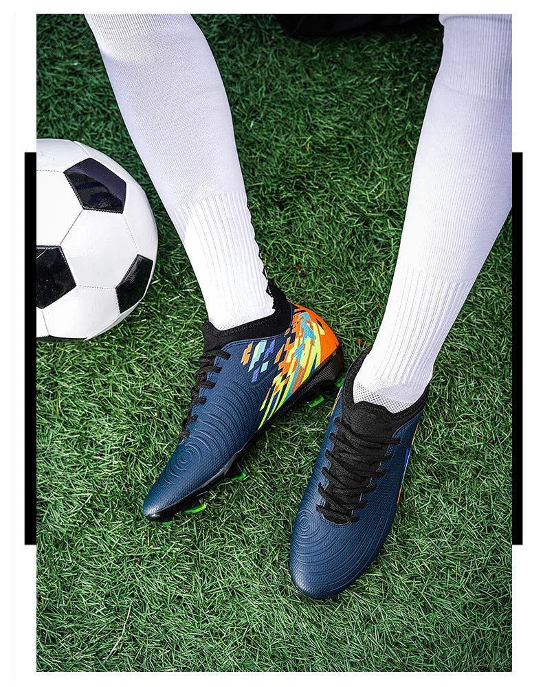 Casual Comfortable Men's Sports Shoes Soccer Shoes Men Anti-slip Outdoor Grass Training Breathable Lace-up Football Boots