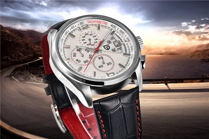 Orologio cronografo PAGANI DESIGN da uomo al quarzo multifunzione, stile militare da pilota