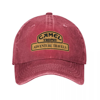 Retro Camel Trophy Racing baseballkasket til mænd og kvinder i distressed denim, snapback-kasket til udendørs brug om sommeren, ustruktureret blød kasket