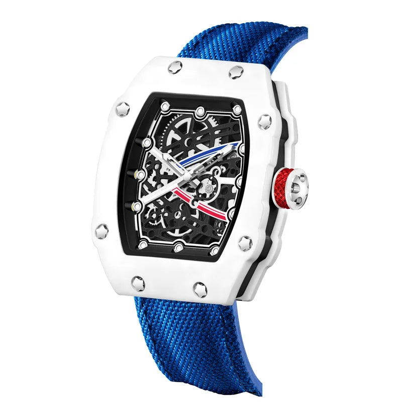 Nuovo orologio da uomo al quarzo ultra sottile a forma di tonneau, best seller di moda, orologio da uomo di marca, orologio di lusso al quarzo