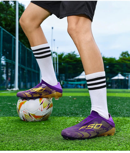 New Men's Football Boots Non-Slip Boys Outdoor Hot-Selling Soccer Shoes Grass Match Sneakers High-Quality Cleats High-Top Lightweight