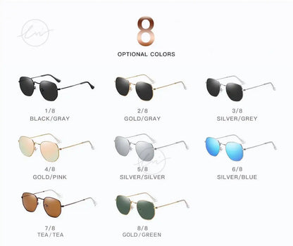 LM New Fashion Women Hexagon Sunglasses Men Retro Polarized Driving Coating Mirror Sun Glasses Goggle UV400 Eyewear gafas de sol