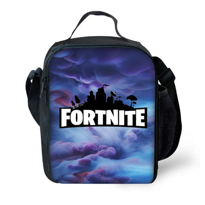 Hot Game Design Child Backpacks F-FortniteS Lunch Bag Pencil Case, Pupil Large Capacity School Bags for Boys and Girls, Best Gift