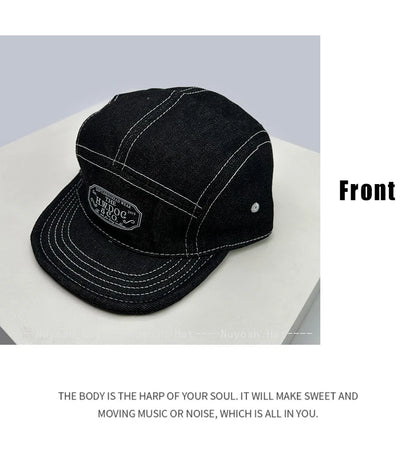 New Men Women American Retro Solid Letter Baseball Hats Sunshade Personal Versatile Flat Eaves Peaked Caps Hip-hop Fashion ins