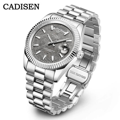 Relógio masculino CADISEN DD40 de luxo, automático, mecânico, com vidro de safira AR, 10Bar, movimento MIYOTA 8285, novidade 2023