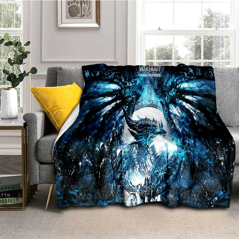 WOW, World of Warcraft  Demon Hunter, Lich King Game 3D Soft Blankets,Throw Blanket for Picnic Beds Sofa Home Bedroom Kids Gifts