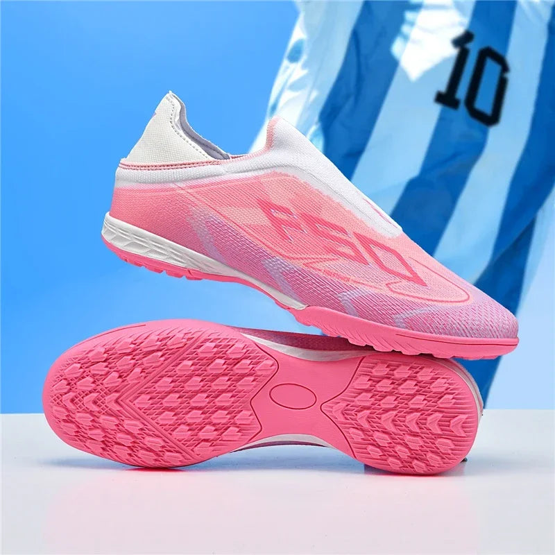 Nouvelles chaussures de football pour hommes, chaussures de sport à cheville haute, respirantes, pour futsal, antidérapantes, ultra-légères, chaussures de football de haute qualité pour matchs en extérieur.