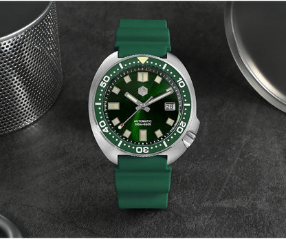 San Martin Turtle Men's Diver Watch 44mm NH35 Automatic Mechanical Wristwatch Sapphire Waterproof 200m Luminous Watches SN0047