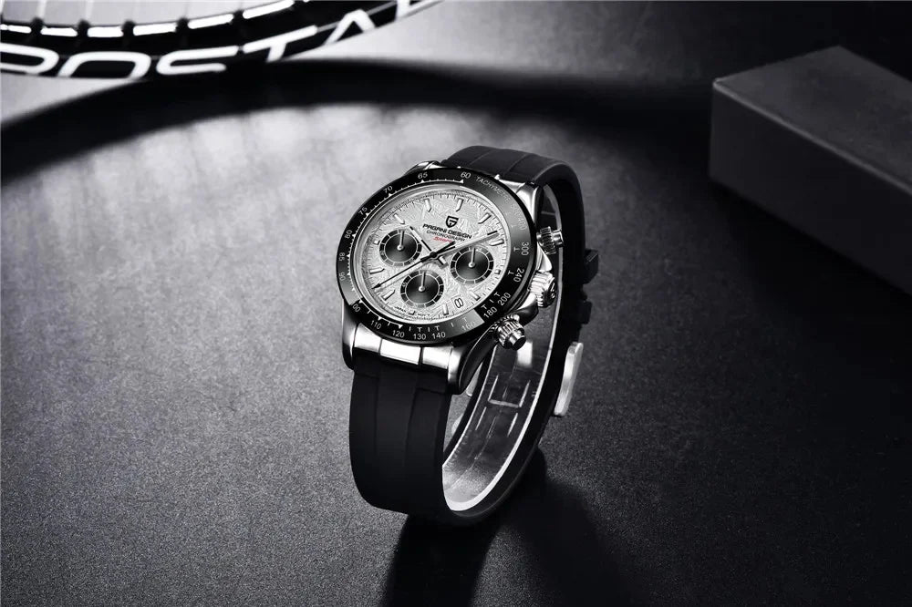 Novo Original PAGANI DESIGN PD-1664 Relógio de Pulso de Luxo para Homem, Movimento de Quartzo Japonês VK63, Safira, Cronógrafo Resistente à Água, Dourado