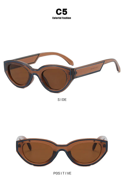 Fashion Unique Irregular Hip Hop Sunglasses Y2k Women Men Retro Glasses Ladies Beach Sunnies Outdoor Sport  with Metal Hinge