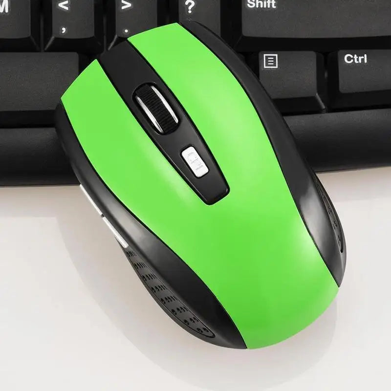 Ratón inalámbrico óptico 2.4GHz con receptor USB para gaming, 6 botones, para ordenador PC, portátil y accesorios