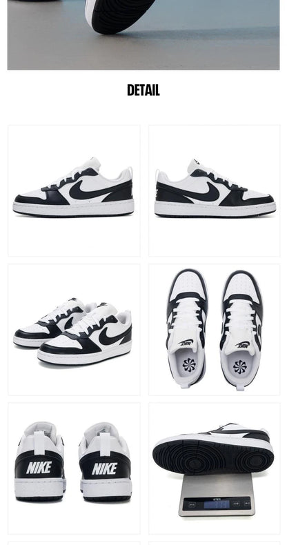 Nike Women's Shoes Court Borough Low (Gs) Cushioned Low-Top Sneakers, Fashionable and Simple Color-Blocking Casual Shoes Dv5456-131