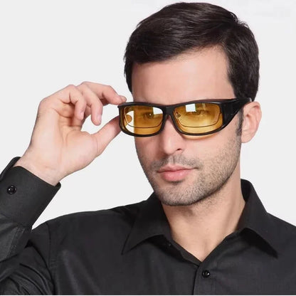 Night Driving Glasses For Men Women Fit Over Sunglasses Anti Glare Polarized HD Night Vision Glasses Windproof Outdoor Cycling