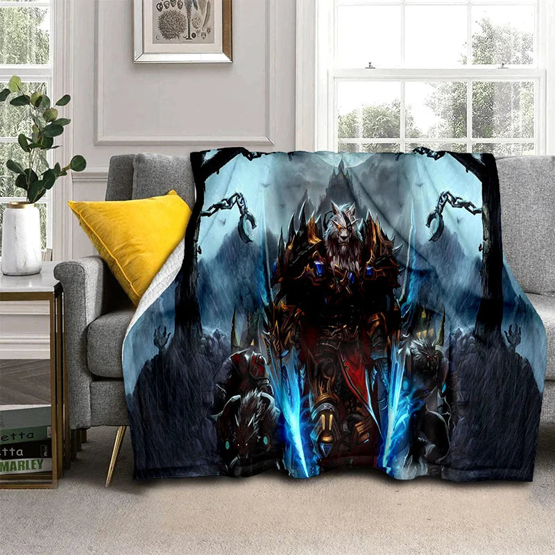 WOW, World of Warcraft  Demon Hunter, Lich King Game 3D Soft Blankets,Throw Blanket for Picnic Beds Sofa Home Bedroom Kids Gifts