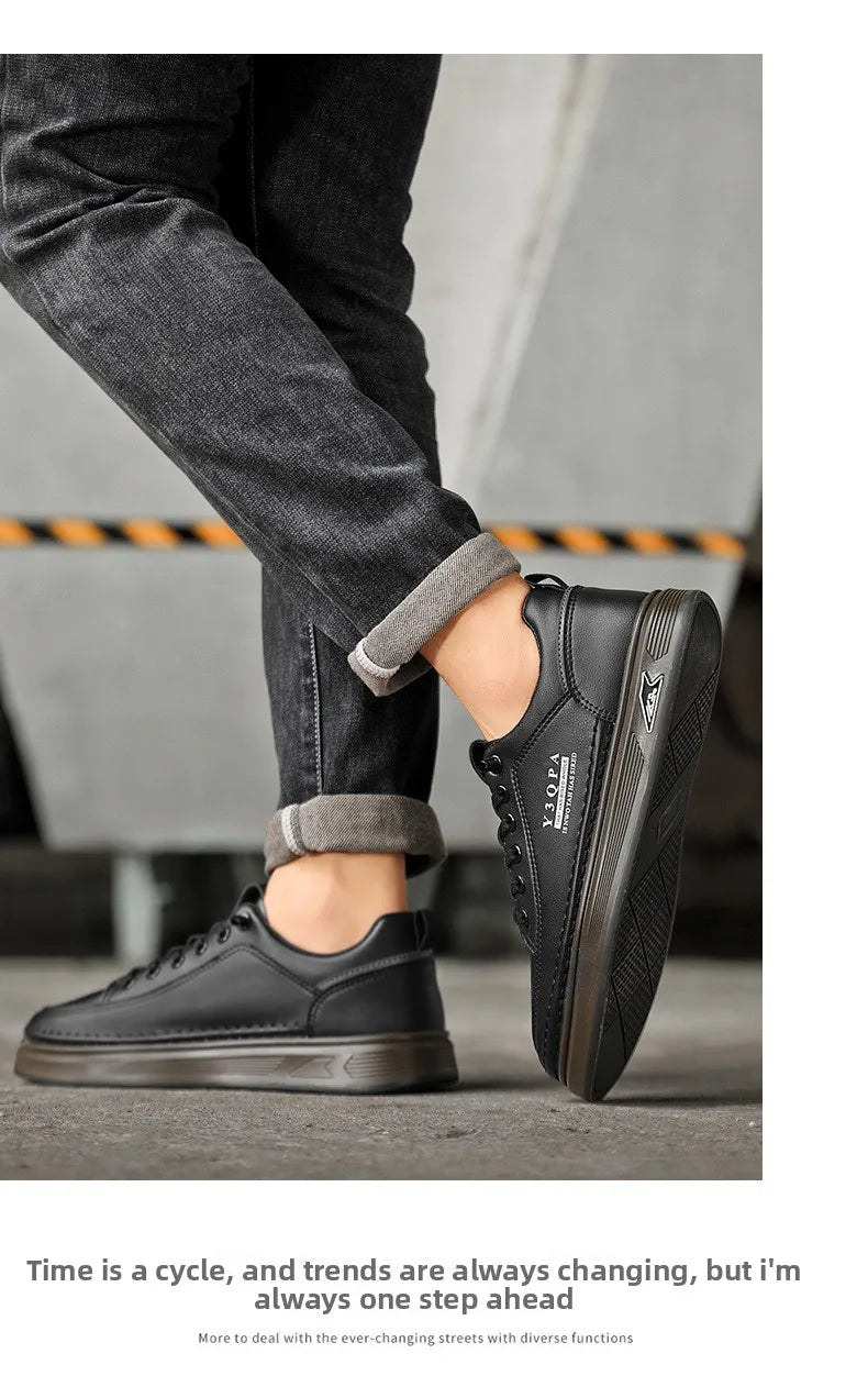 Męskie letnie modne casualowe buty do prowadzenia samochodu, sportowe wsuwane mokasyny, uniwersalne, wygodne, oddychające, odporne na zużycie, skórzane -..
