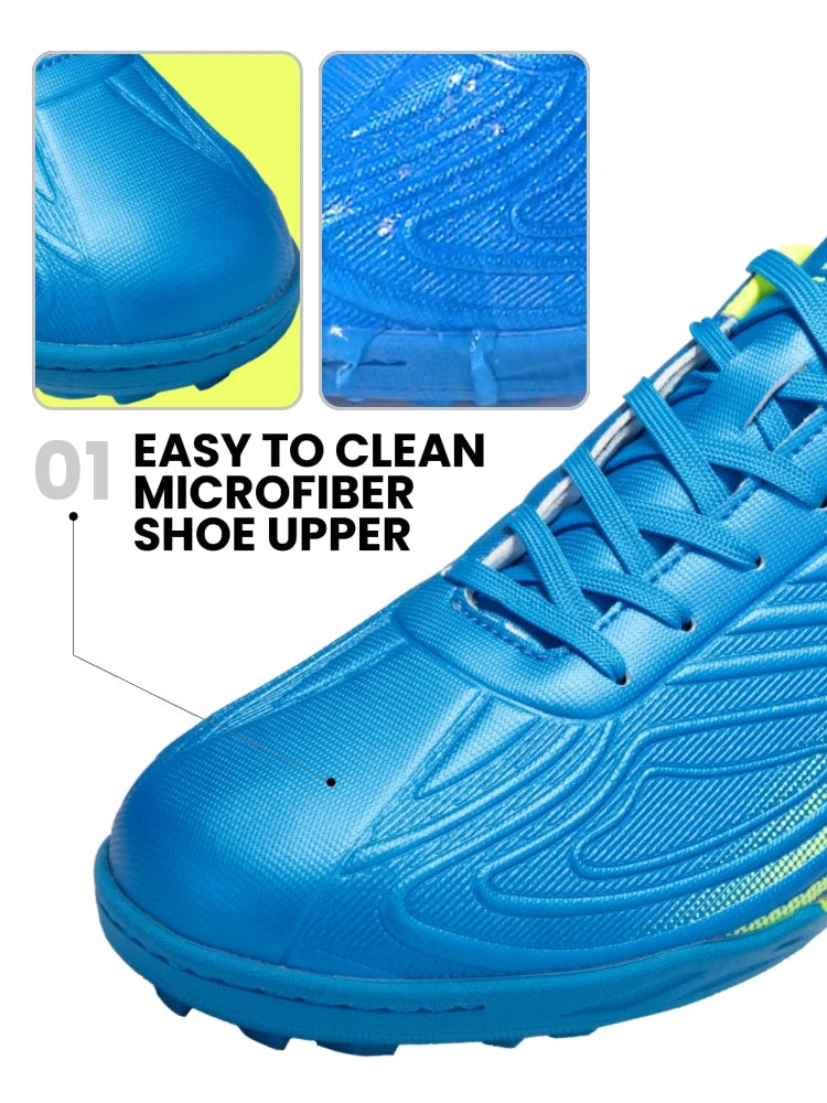 Baasploa Men's Professional Soccer Shoes Outdoor Anti-Slip Training Sport Shoes Male Light Leather Football Boots Chuteira Campo