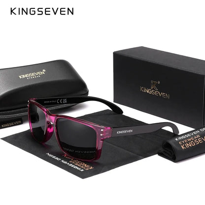 KINGSEVEN Rectangle Retro TR90 Polarized Sunglasses Women Men Cycling UV400 Climbing Glasses Anti-glare Outdoor Sports Eyewear