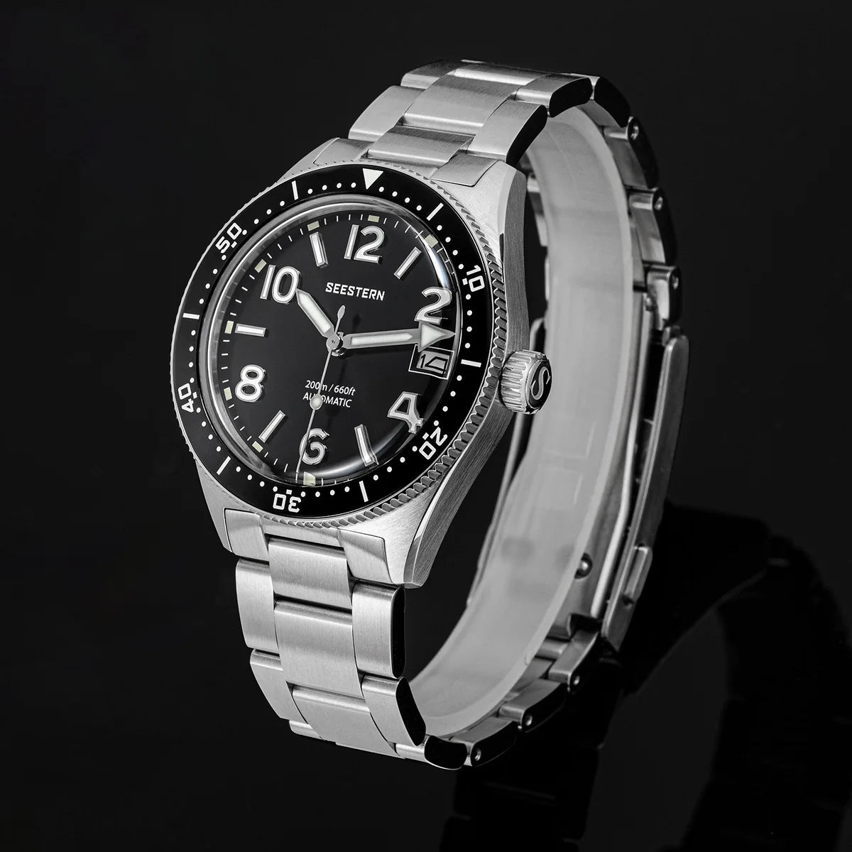 Sugess Diving Watch for Men Automatic Mechanical Wristwatches 20ATM Waterproof Sapphire NH35A Movement BGW9 Luminous New S434-2