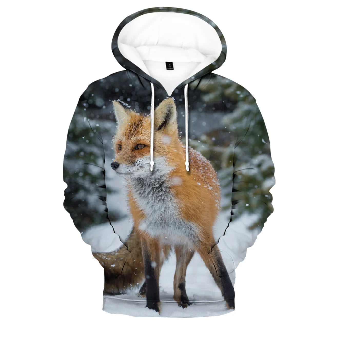 Beliebte Hip-Hop-Novelty-Hoodies und Sweatshirts mit komfortablem Fox-3D-Print für Herren/Damen und Erwachsene/Kinder, lässige Pullover
