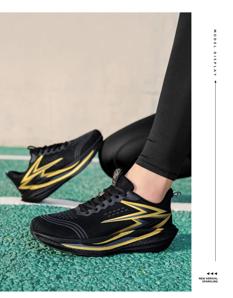 Ténis de Corrida NOVOS com Placa de Carbono para Maratona, Homem e Mulher, Desportivos, Respiráveis, Leves, Confortáveis, Antiderrapantes e Casuais