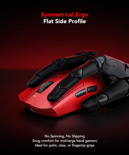 Ratón gaming KYSONA serie Jupiter con cable e inalámbrico, 8Khz, sensor PAW3950, Bluetooth, 46g, recargable, controlador web para PC y portátil