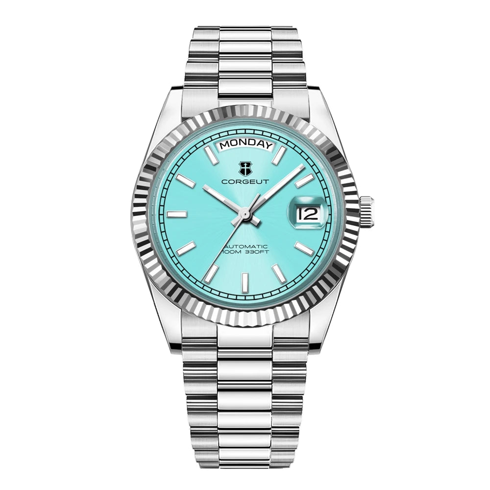 Orologio da uomo Corgeut Luxury 36MM ST1644 automatico meccanico con zaffiro, Relógio Masculino 10BAR, day, swim e dress watch