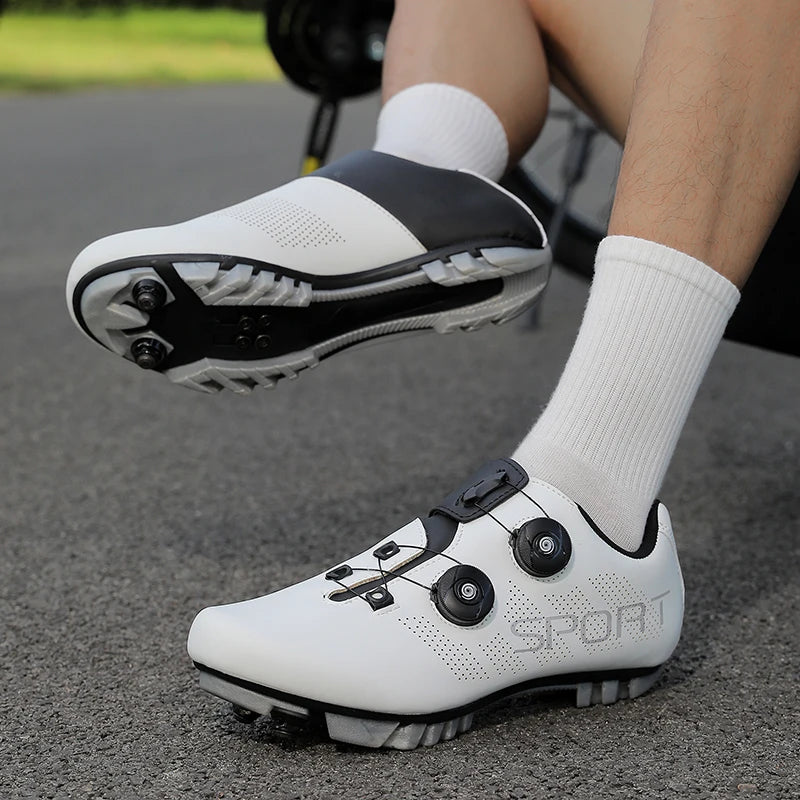 Ultra-Light Cycling Shoes, Breathable and Lightweight, SPD-Compatible Hard Soles for Road Mountain Bike Competition Training
