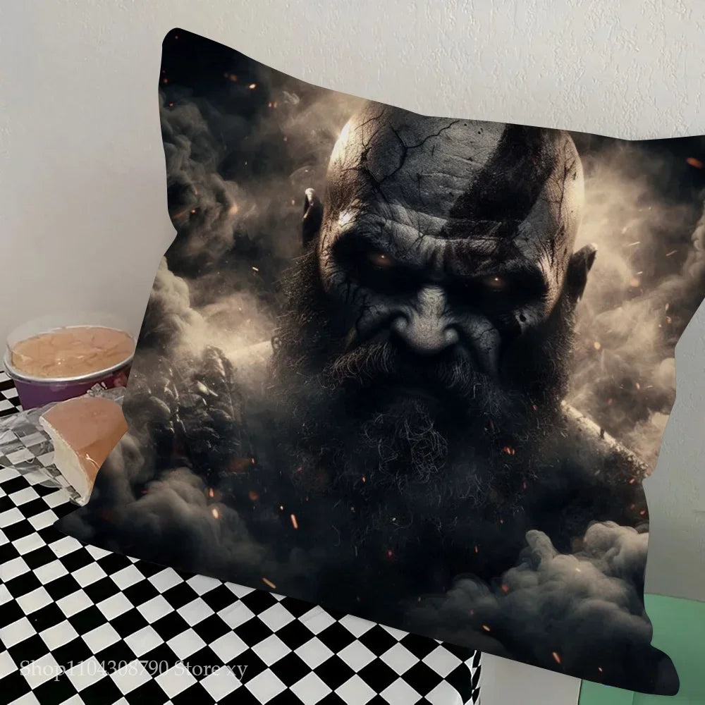 1pc The Last Of Us God Of War Pillow Case Square Bedroom Sofa Leisure Comfort Cushion Car Living Room Home Decoration