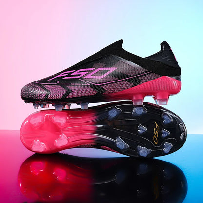 New Men's Football Boots, Non-Slip Boys' Soccer Shoes, Grass Cleats, High-Quality Match Sneakers, Hot-Selling Outdoor High-Top Light Boots