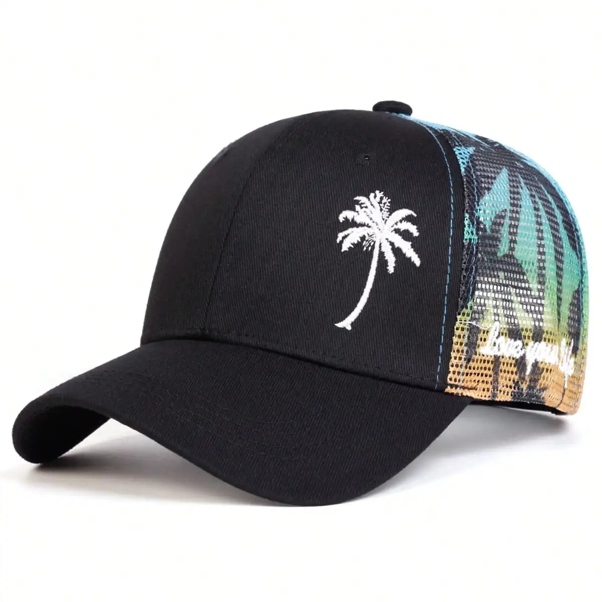 Men's Sun Protection Casual Mesh Cap Coconut Tree Truck Driver Hat gorras de béisbol moto gp baseball caps for men