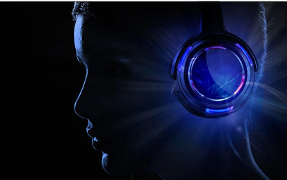 Silent Disco Wireless Headphones with LED Lights, Rechargeable RF Silent Party Headphones for Clubs, Concerts, Meetings & Events