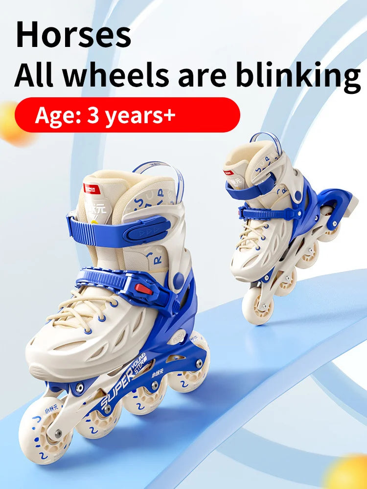 Patins em Linha para Rapaz, Pretos, Tamanho Ajustável, Rosa para Rapariga, Rollerblades Desportivos para Criança, Alta Velocidade, Novos, LED Luminoso, Profissionais