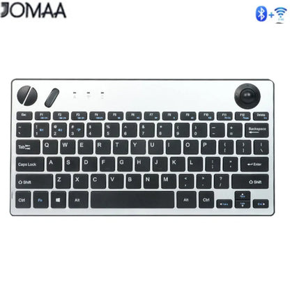Jomaa Wireless Mini Trackball Keyboard, 78-Key, Bluetooth Keyboard with Trackball Air Mouse 1600dpi, for TV iPad Phone Laptop