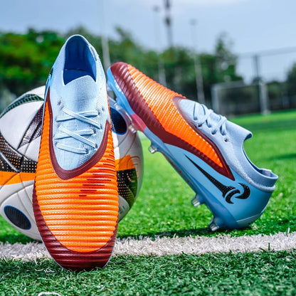 Nouvelles chaussures de football pour hommes, crampons longs antidérapants et respirants pour le sport en extérieur, idéales pour l'entraînement et les matchs, confortables pour adultes