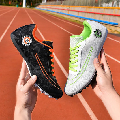 Outdoor Men Woman Track & Field Running Shoes Professional Competition Nail Sneakers Anti-Slip Student Training Shoes